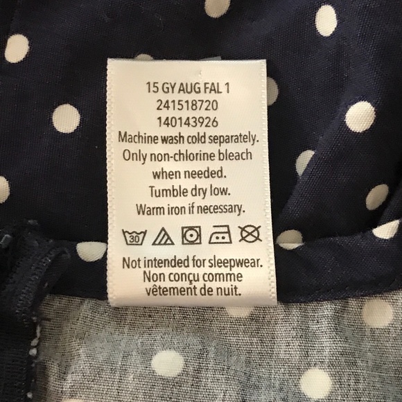 NWOT GYMBOREE GIRL'S 100% COTTON NAVY AND WHITE POLKA DOT DRESS SIZE 7 - Picture 5 of 5